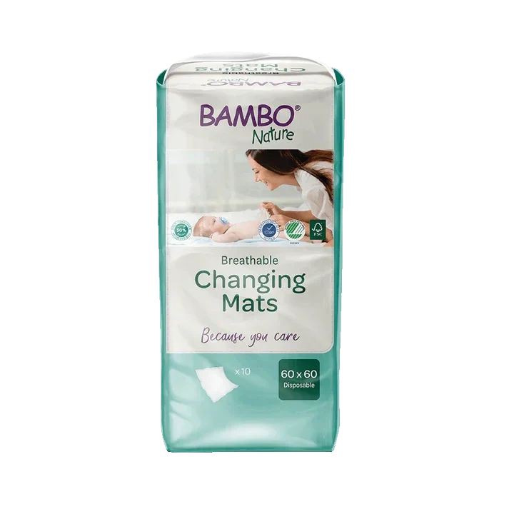 Bambo Nature  Resguardos Muda Fralda Descartável 60x60 10 Unidades