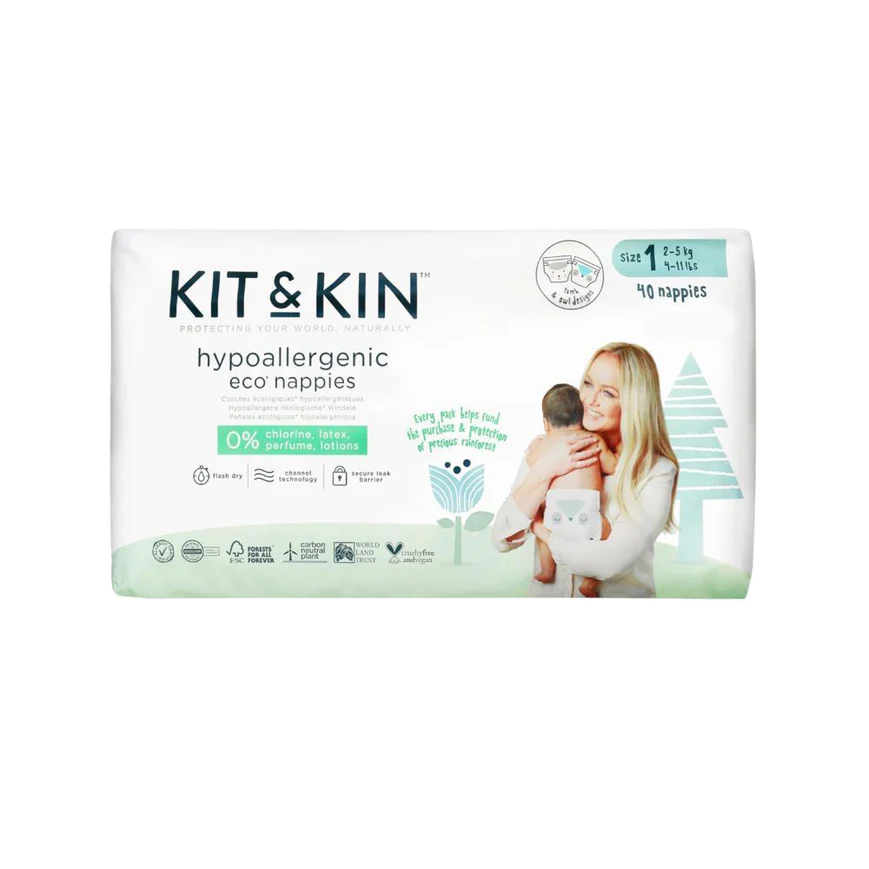 Fraldas Hipoalergénicas Kit&Kin