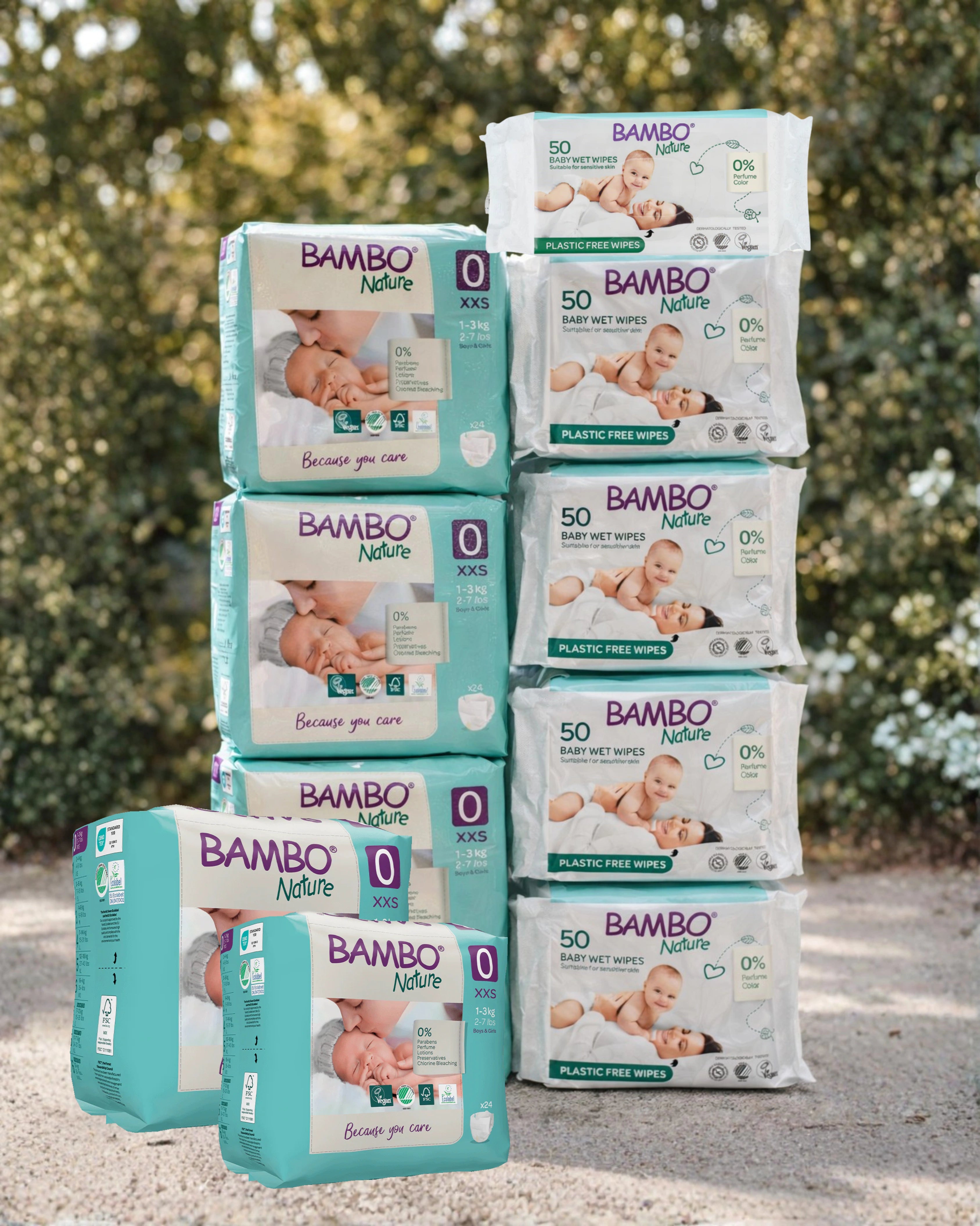 Pack Fraldas + Toalhitas Biodegradáveis Bambo Nature