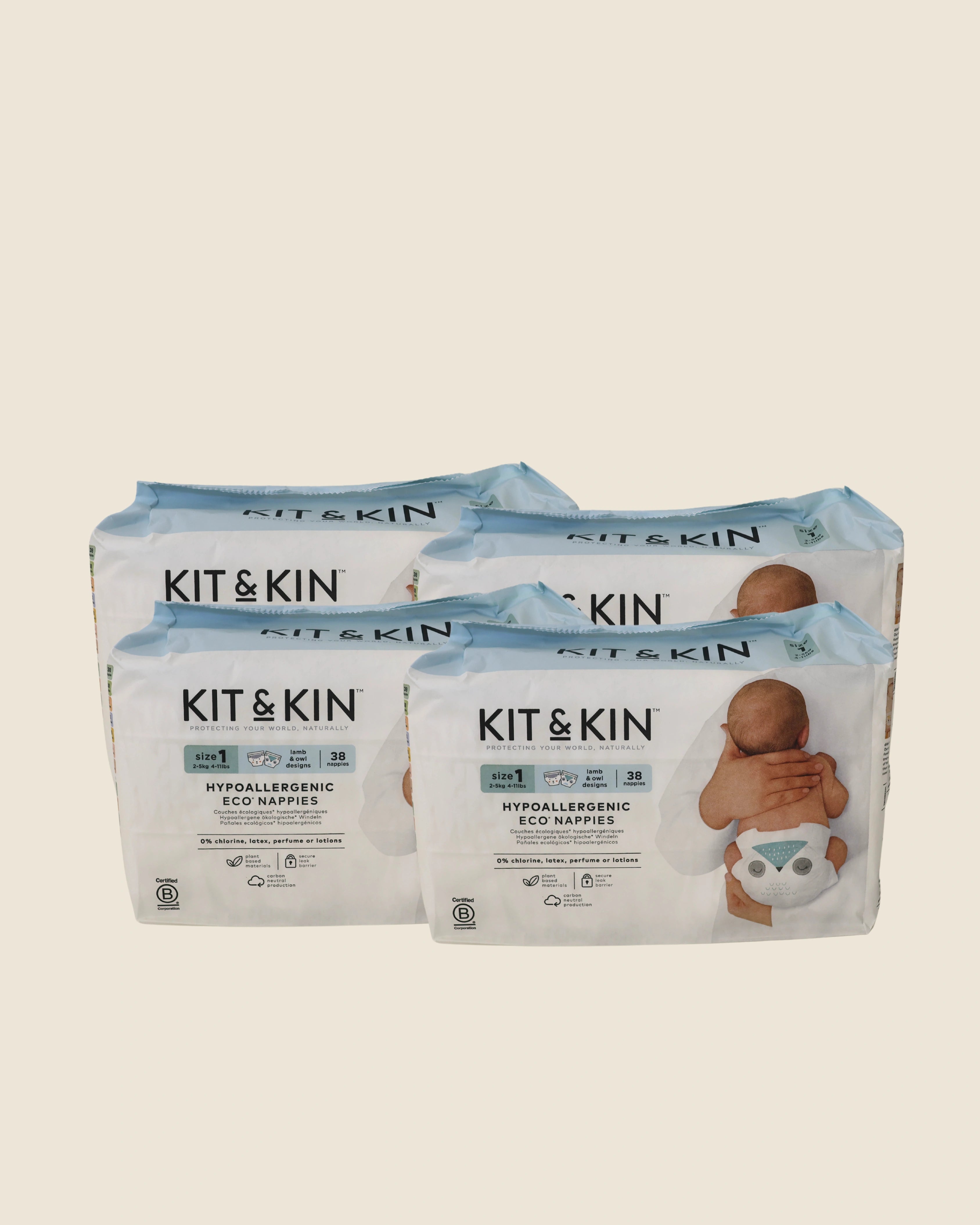 Pack Fraldas Hipoalergénicas Kit&Kin