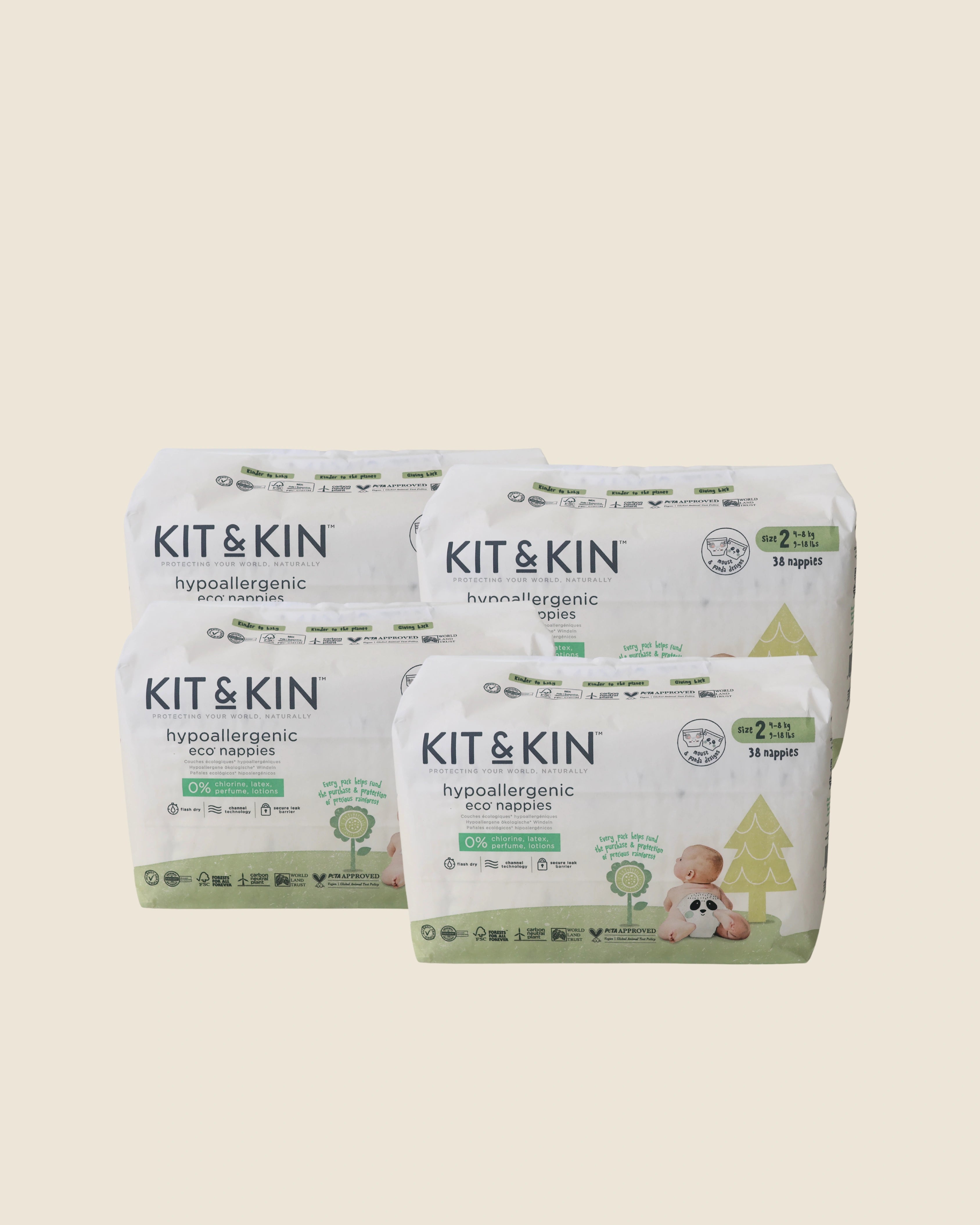 Pack Fraldas Hipoalergénicas Kit&Kin