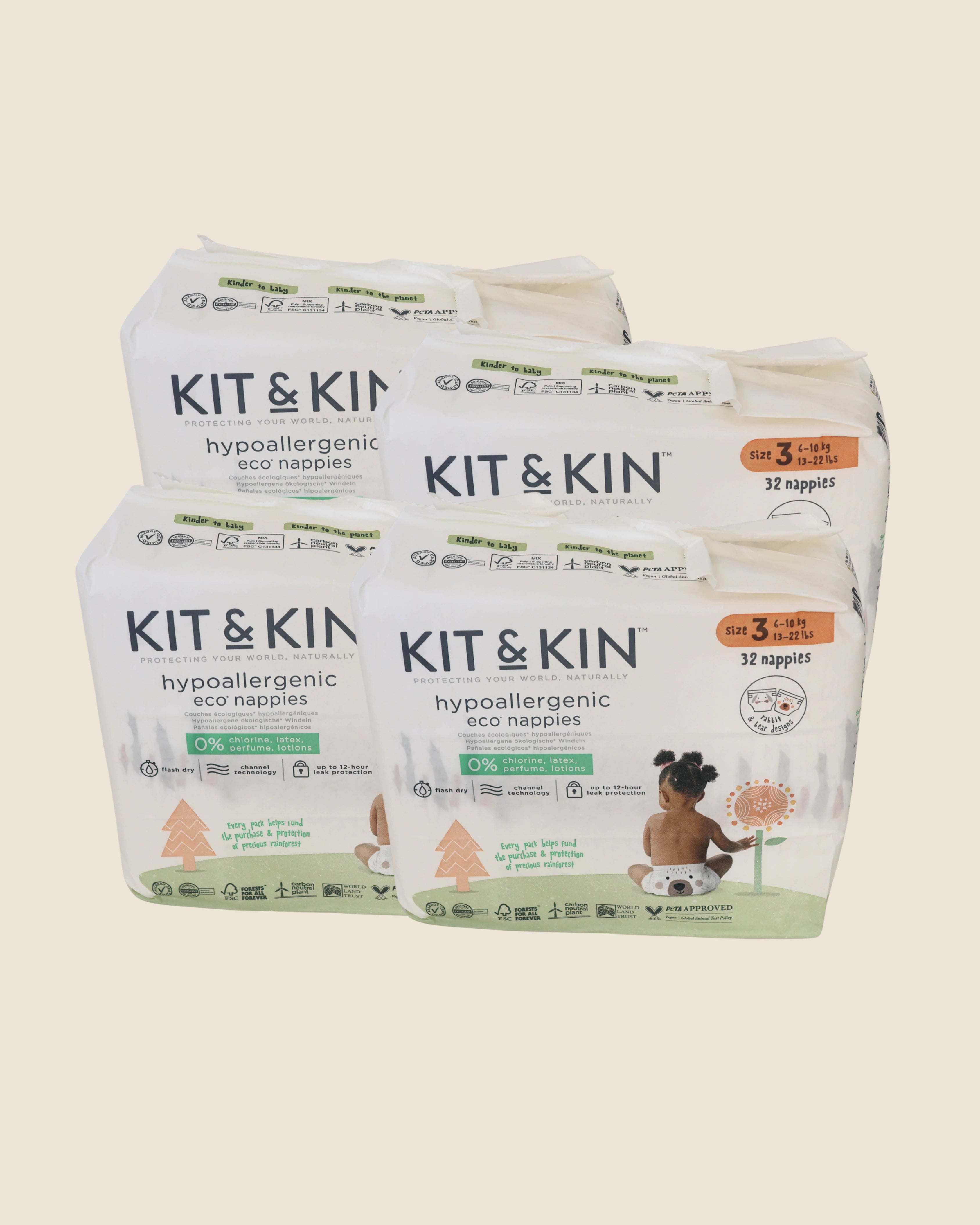 Pack Fraldas Hipoalergénicas Kit&Kin